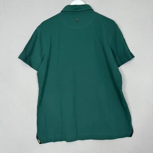 Swag Golf Masters Polo Shirt Mens Large Green Skull Logo Embroidered Performance - Picture 6 of 12